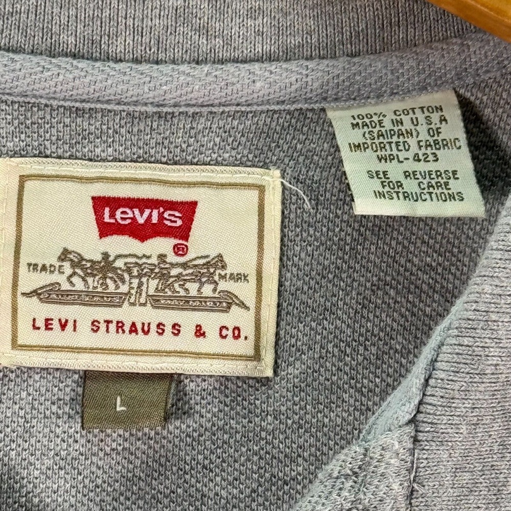 Vintage Levis‎ Polo Shirt Mens Large Multicolor Stripes Classic Golf Classic 90s - Picture 4 of 12